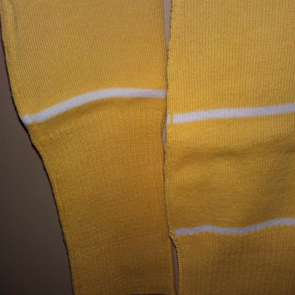 Aeropostale Yellow/White striped V Neck Sweater S - Picture 5 of 8